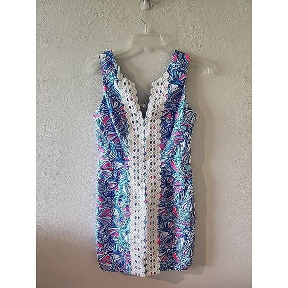 Lilly Pulitzer 20th Anniversary Collection Sleeveless Dress Size 2 Pink Blue - Picture 1 of 5